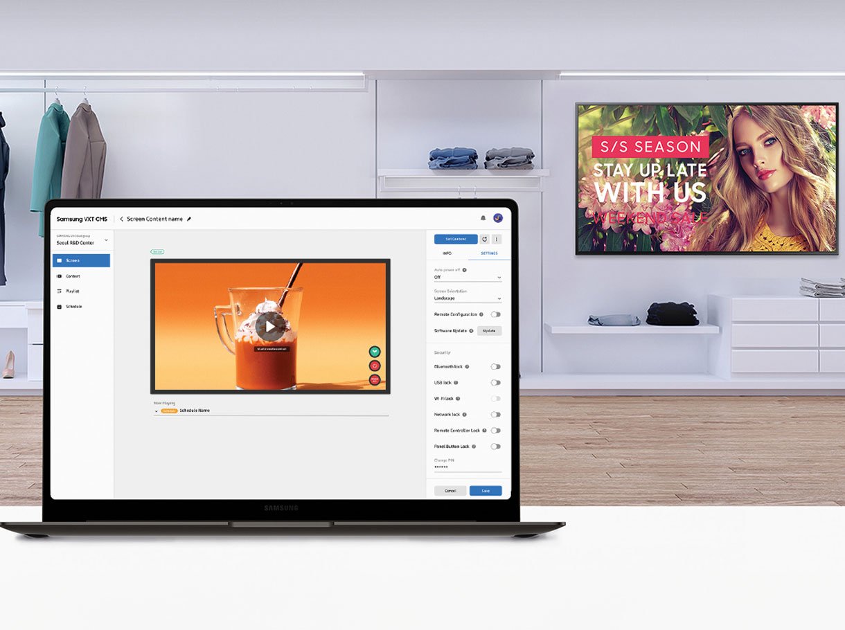 Samsung VXT : la plateforme cloud pour un affichage numérique intelligent