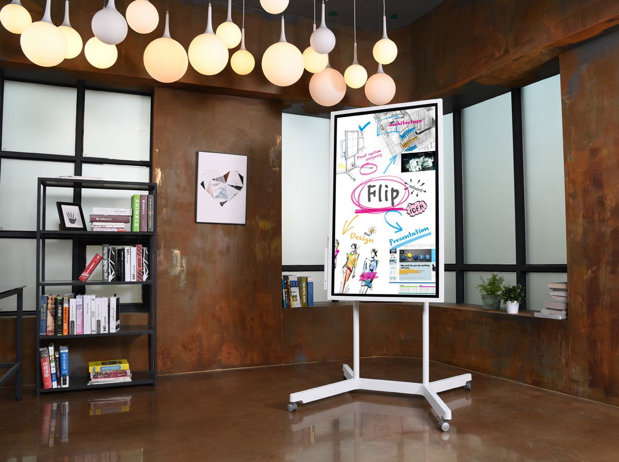 Tableau de collaboration Samsung Flip sur pied