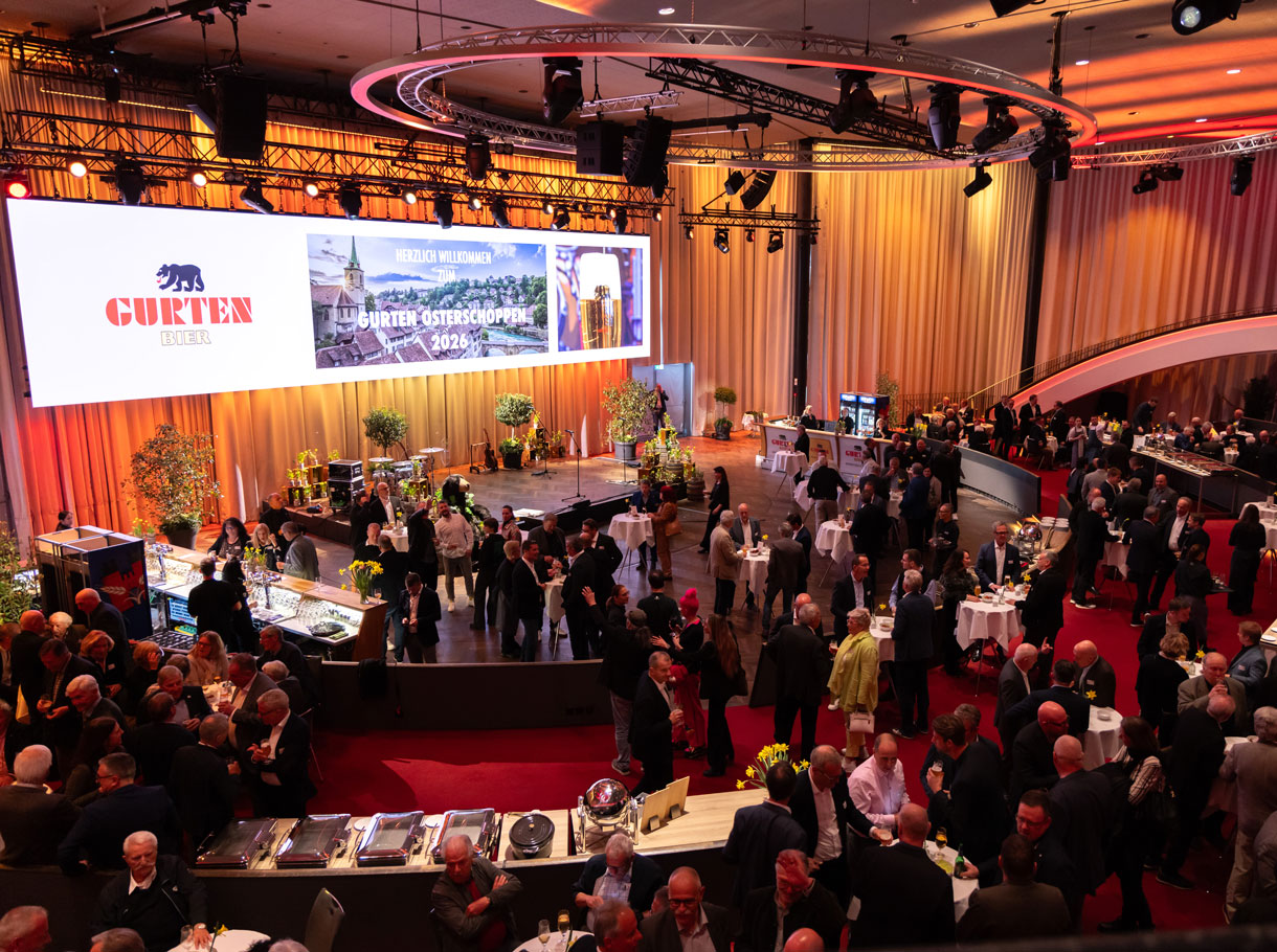 Arena, Feldschlösschen Osterschoppen 2026, Kursaal de Berne, Kilchenmann AG